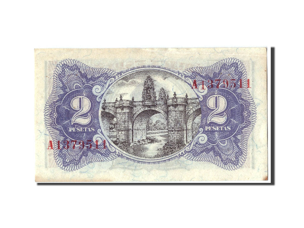 Banknote, Spain, 2 Pesetas, 1938, EF(40-45)