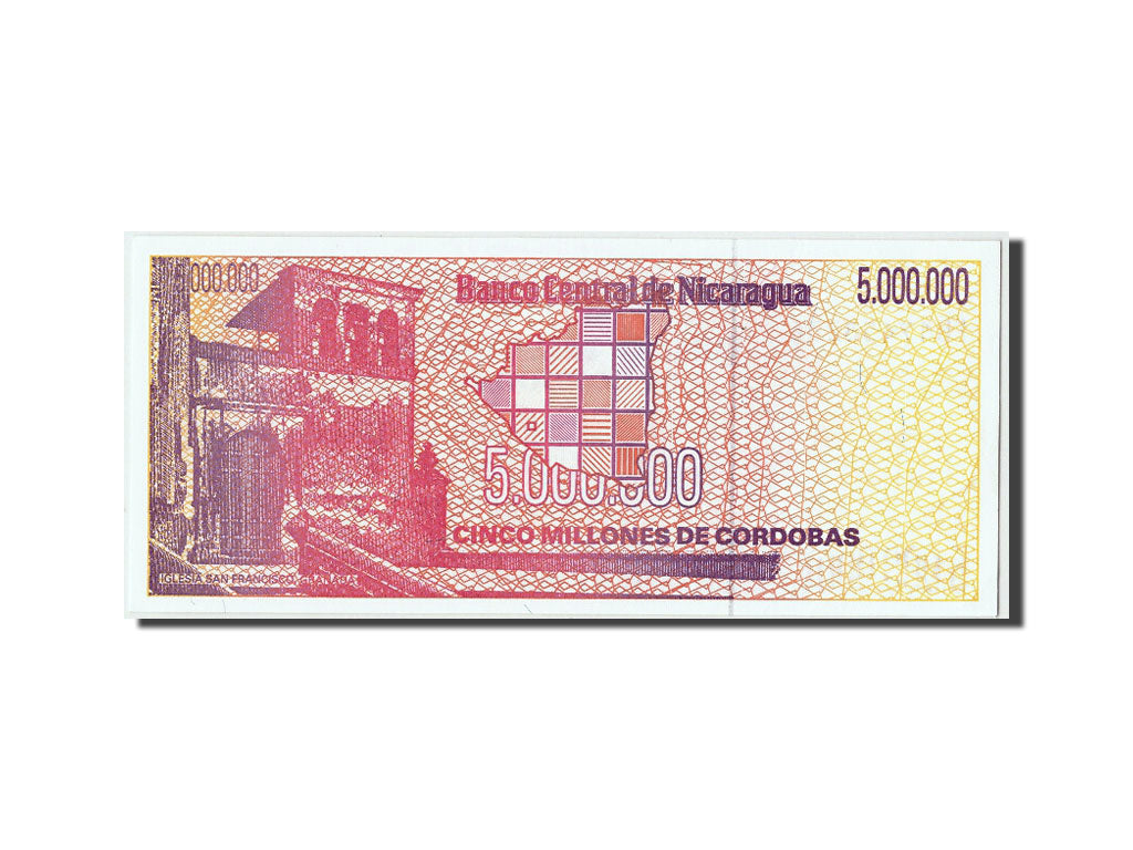 Nicaragua, 5 Million Córdobas, KM #165, UNC(63), FB17458236