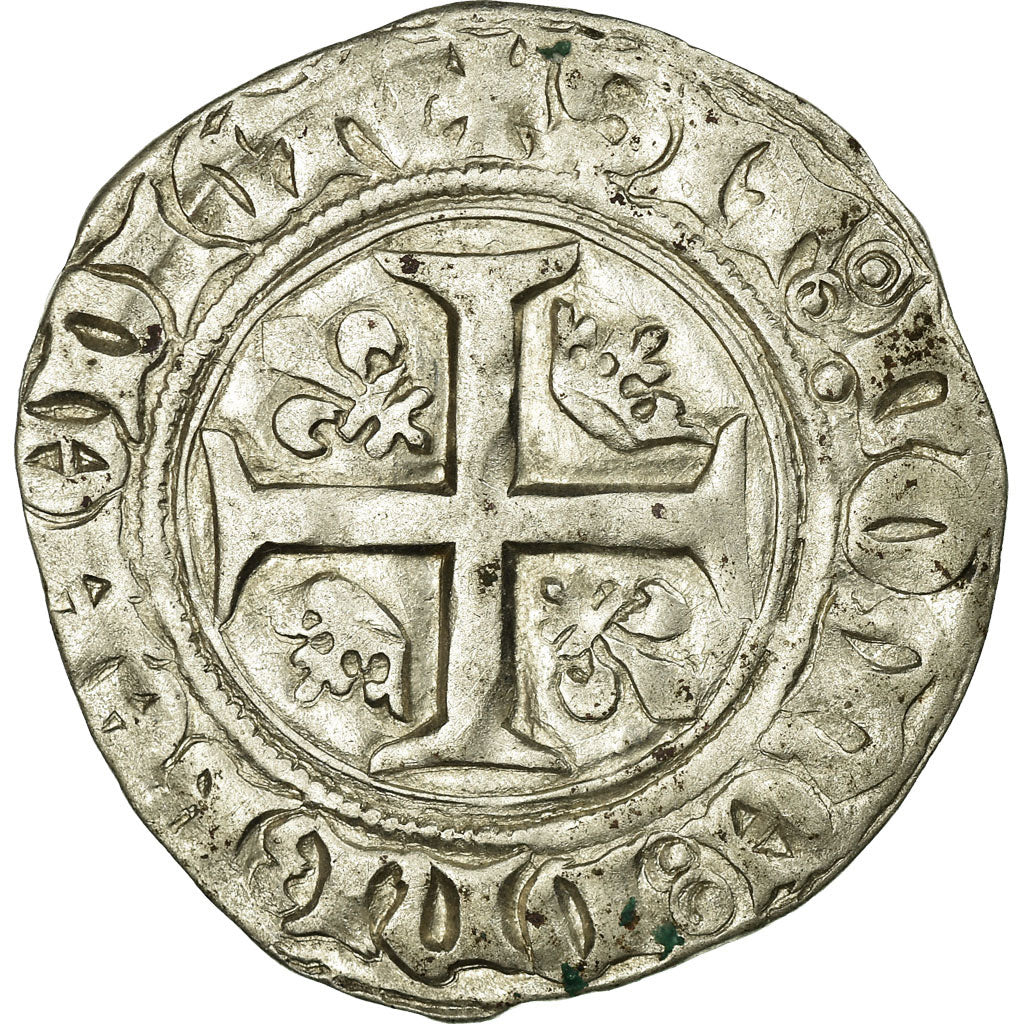Moneta, Francia, Charles VI, Blanc, Montpellier, BB+, Biglione, Duplessy:377A
