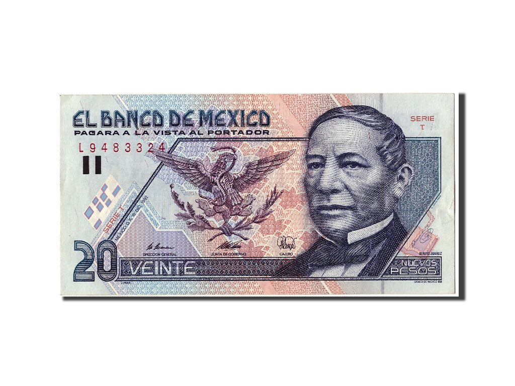 Messico, 20 Nuevos Pesos, 1992, 1992-12-10, SPL-