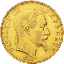 FRANCE, Napoléon III, 50 Francs, 1865, Paris, KM #804.1, AU(55-58), Gold, Gadour
