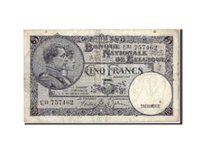 Banknote, Belgium, 5 Francs, 1938, 1938-04-08, VF(20-25)