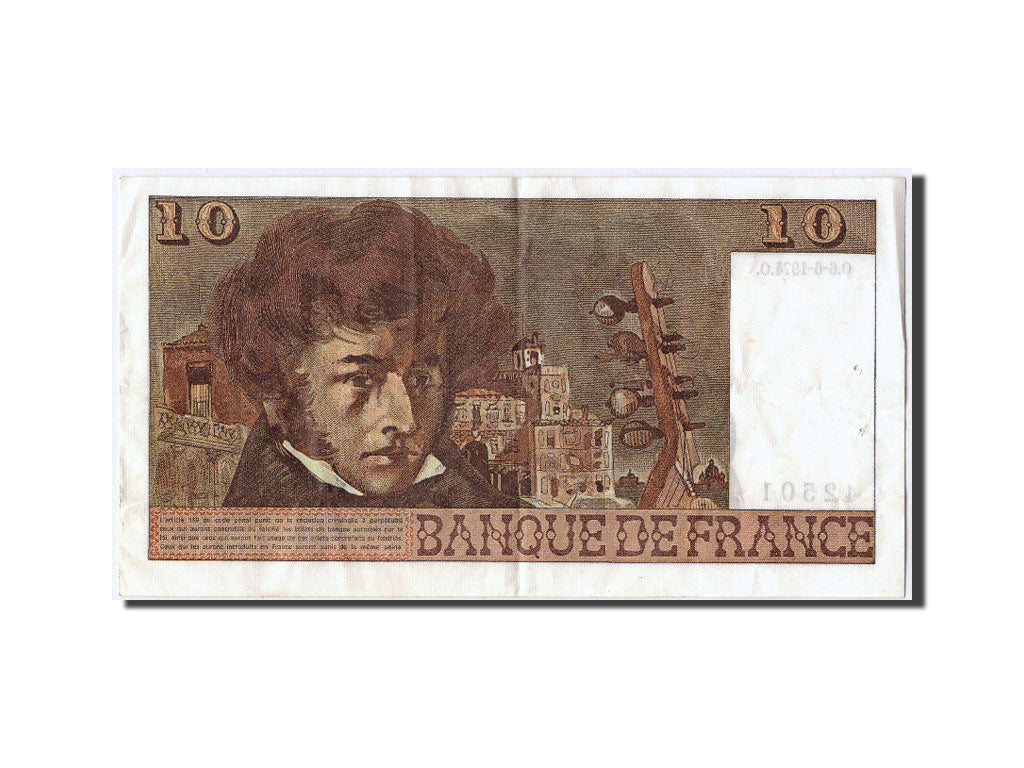 Banknote, France, 10 Francs, 10 F 1972-1978 ''Berlioz'', 1974, 1974-06-06