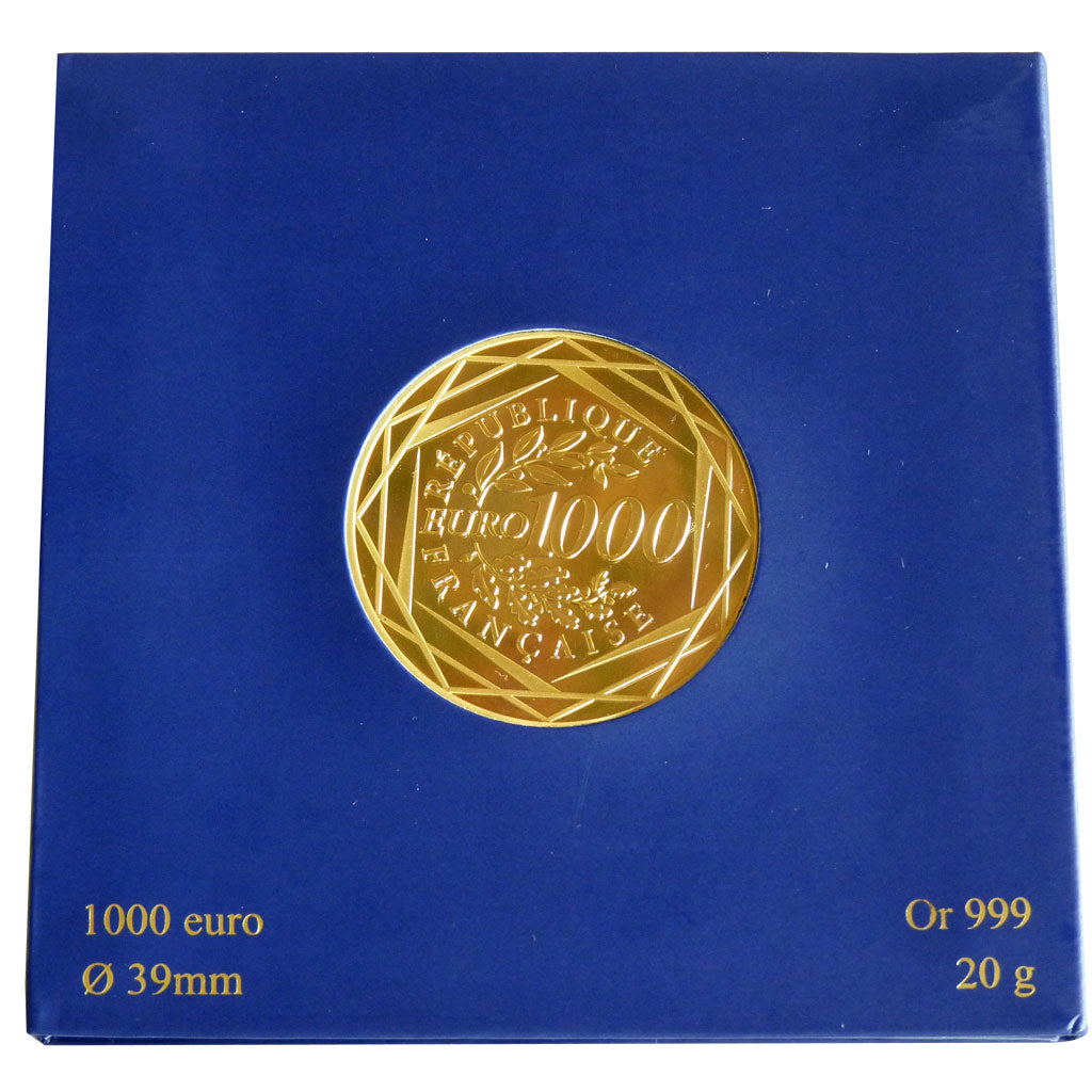 France, 1000 Euro, 2012, MS(65-70), Gold, 20.00