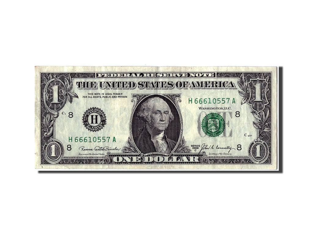 United States, One Dollar, 1969, KM #1544, AU(50-53), H66610557A