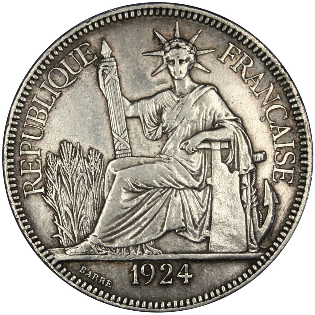 Indochine, 1 Piastre, 1924 A