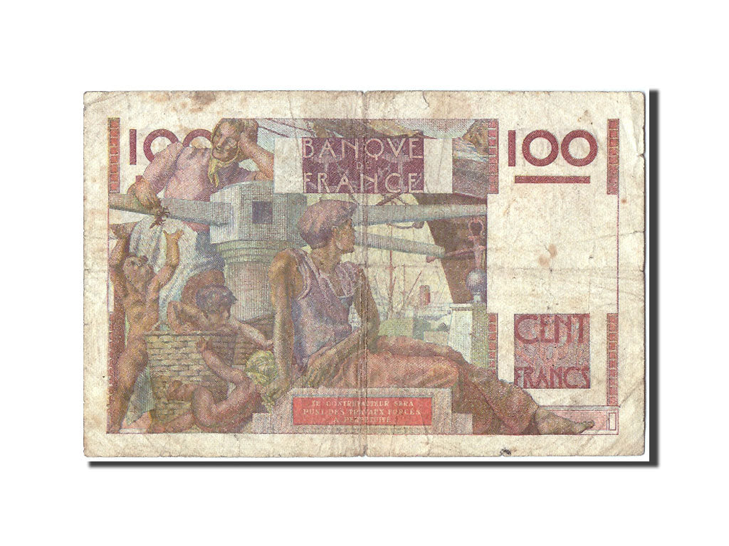 Banknote, France, 100 Francs, 100 F 1945-1954 ''Jeune Paysan'', 1946