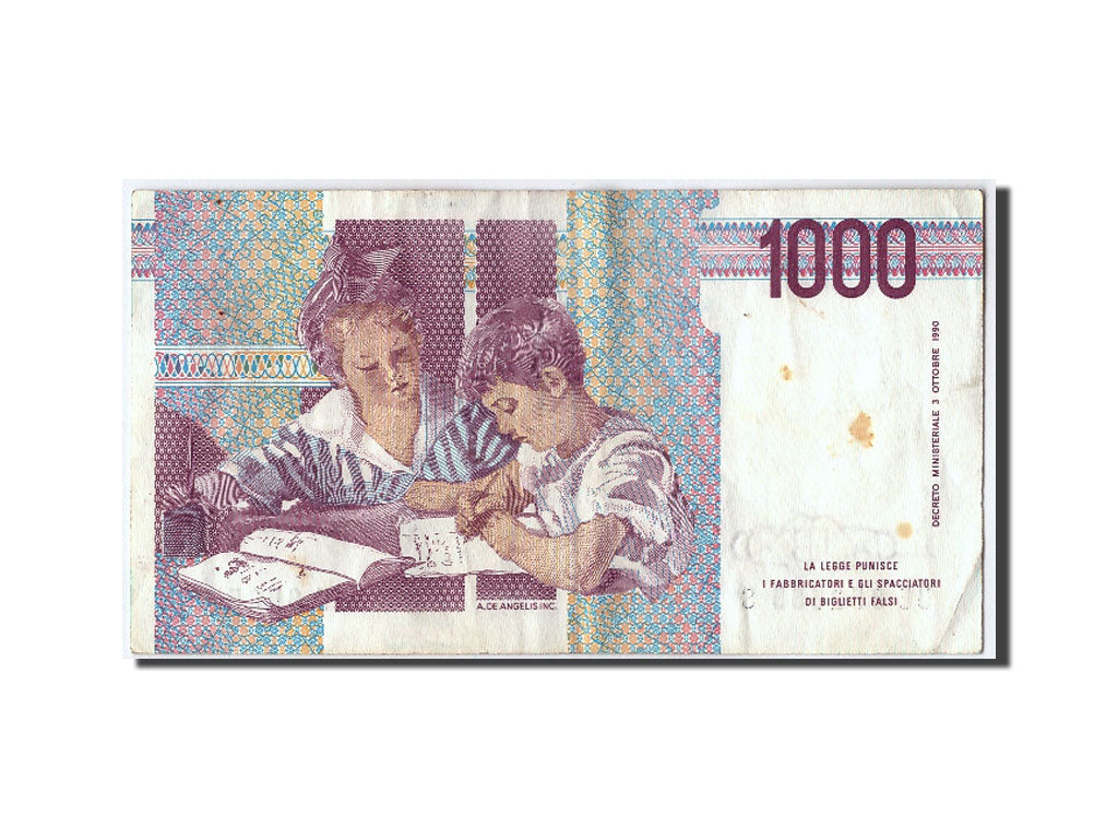 Banknote, Italy, 1000 Lire, 1990, 1990-10-03, VF(30-35)