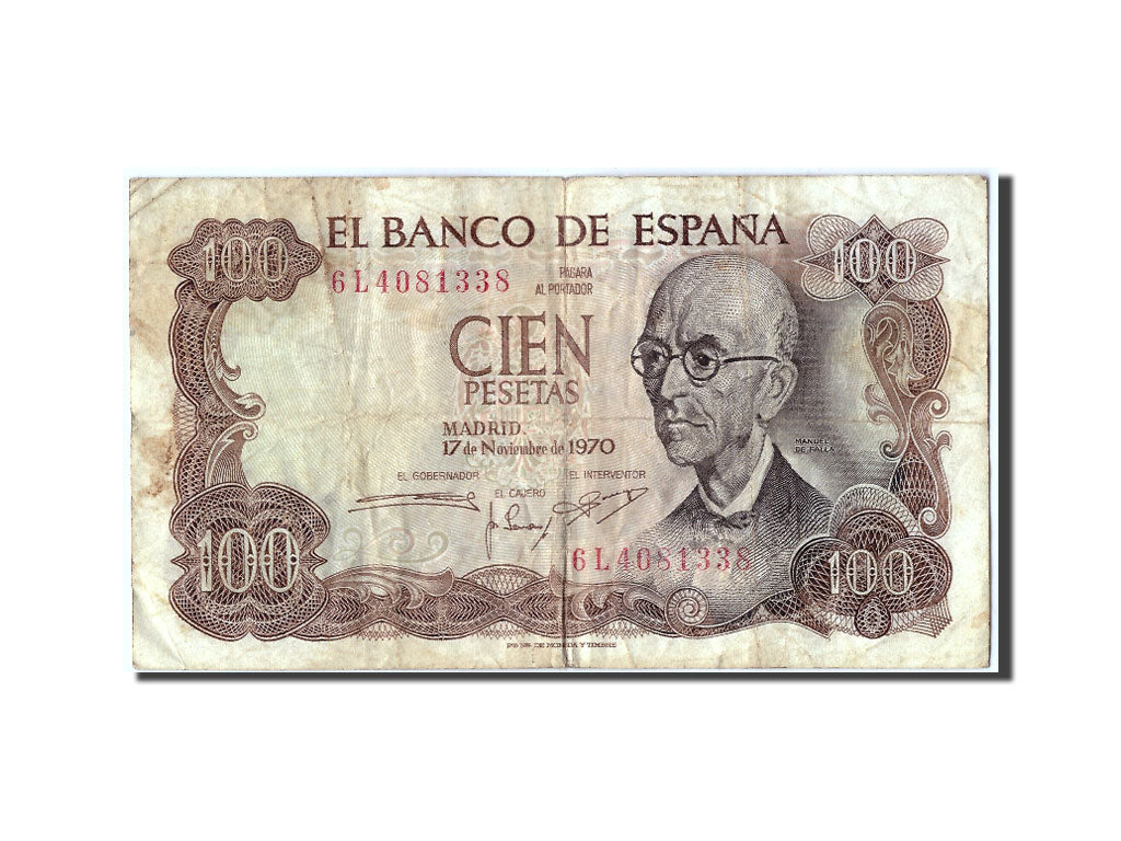 Banknote, Spain, 100 Pesetas, 1970, 1970-11-17, F(12-15)