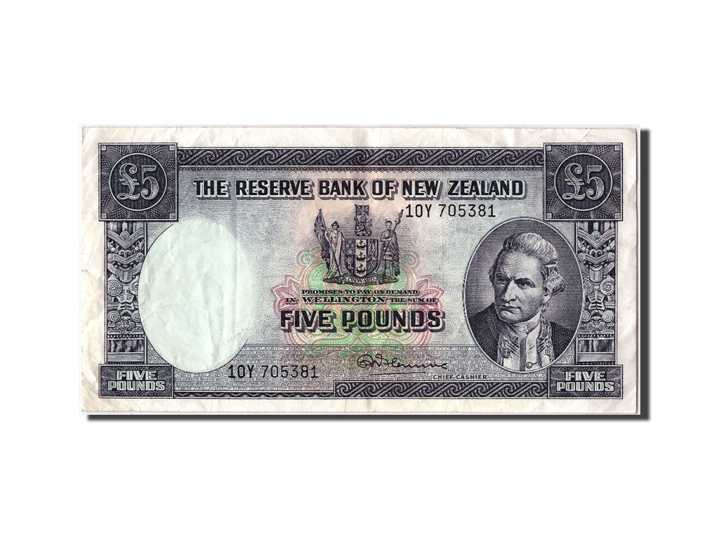 Nouvelle -Zélande, 5 Pounds type James Cook