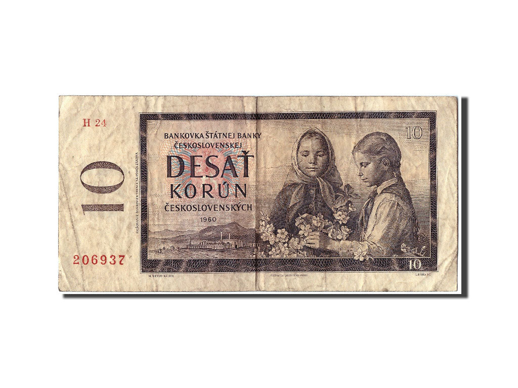 Banknote, Czechoslovakia, 10 Korun, 1960, VF(20-25)