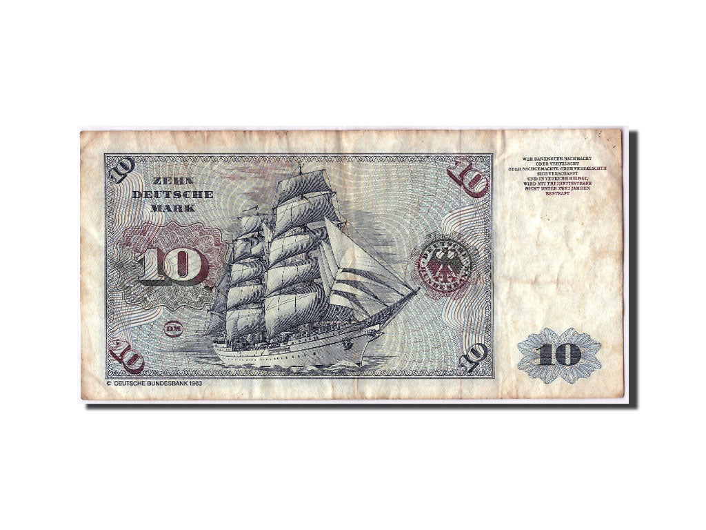 Allemagne, 10 Deutsche Mark type 1970-80