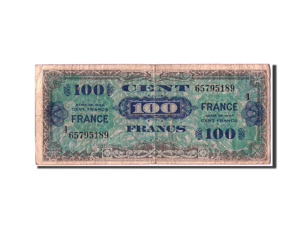 Banconote, Francia, 100 Francs, 1945 Verso France, 1945-06-04, B+