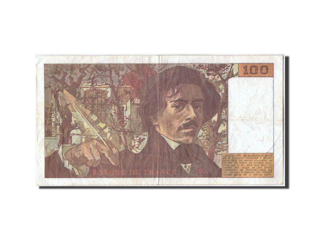 Banknote, France, 100 Francs, 100 F 1978-1995 ''Delacroix'', 1993, VF(20-25)