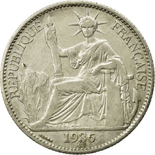 Coin, French Indochina, 50 Cents, 1936, Paris, EF(40-45), Silver, Lecompte:261