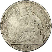 Indochine, 10 Cent, 1920, San Francisco, VF(30-35), Silver, Lecompte #159, 2.99