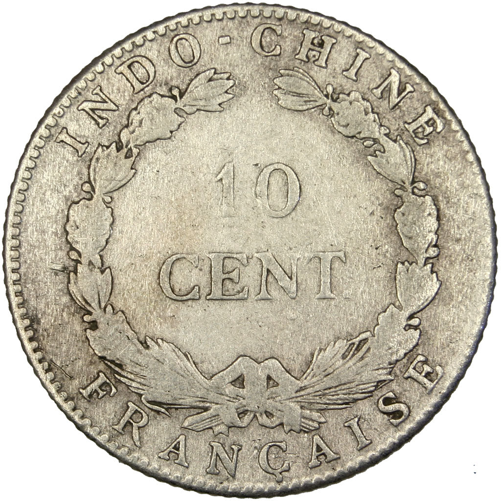 Indochine, 10 Cent, 1920, San Francisco, VF(30-35), Silver, Lecompte #159, 2.99