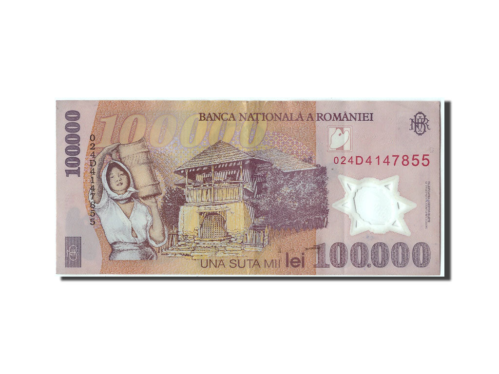Banknote, Romania, 100,000 Lei, 2001, AU(55-58)