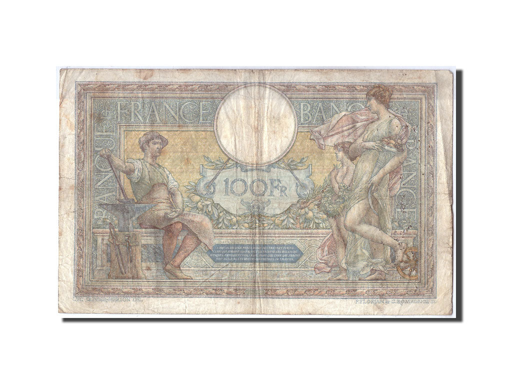 France, 100 Francs, 100 F 1908-1939 ''Luc Olivier Merson'', 1925, KM #78a,...