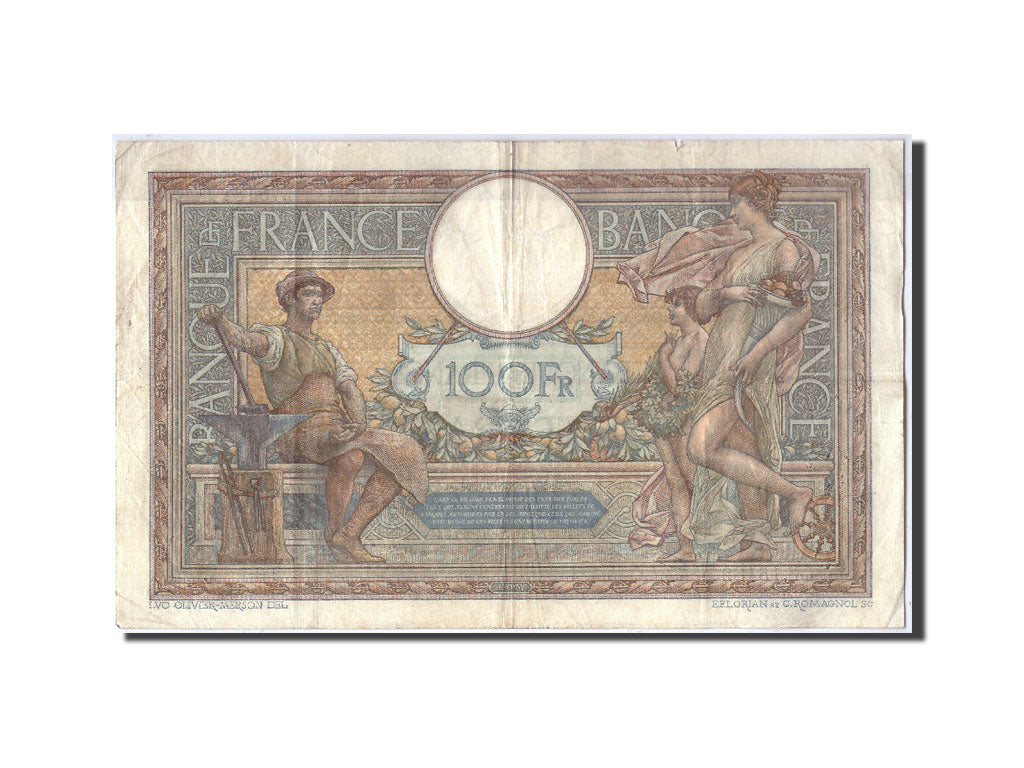 Banknote, France, 100 Francs, 100 F 1908-1939 ''Luc Olivier Merson'', 1926