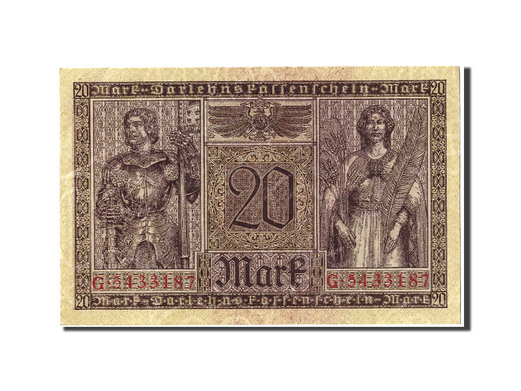 Banknote, Germany, 20 Mark, 1918, 1918-02-20, AU(55-58)