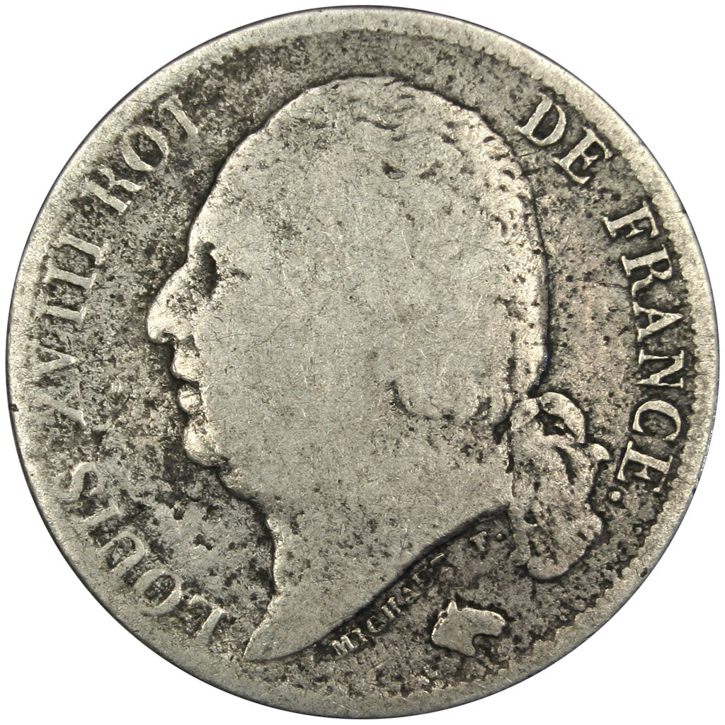 Louis XVIII, 1 Franc