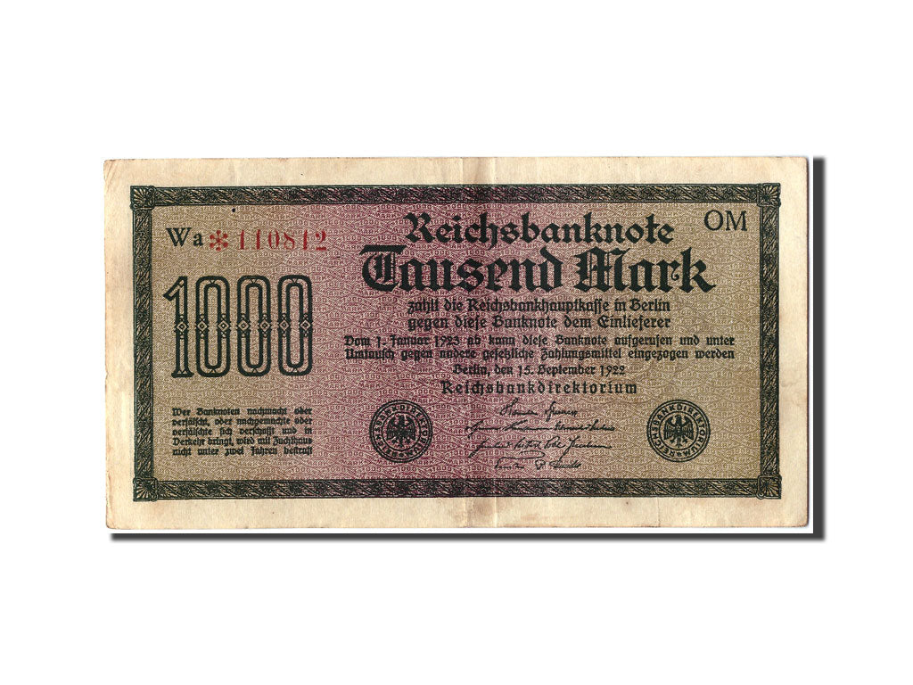 Banknote, Germany, 1000 Mark, 1922, 1922-09-15, VF(30-35)