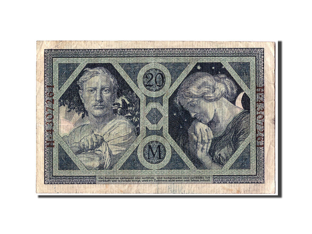 Banknote, Germany, 20 Mark, 1915, 1915-11-04, EF(40-45)