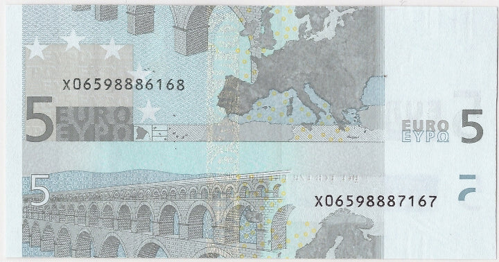 European Union, 5 Euros, 2002, UNC(65-70)