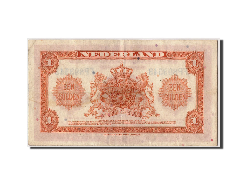 Netherlands, 1 Gulden, 1943, KM #64a, 1943-02-04, EF(40-45), FP8935434