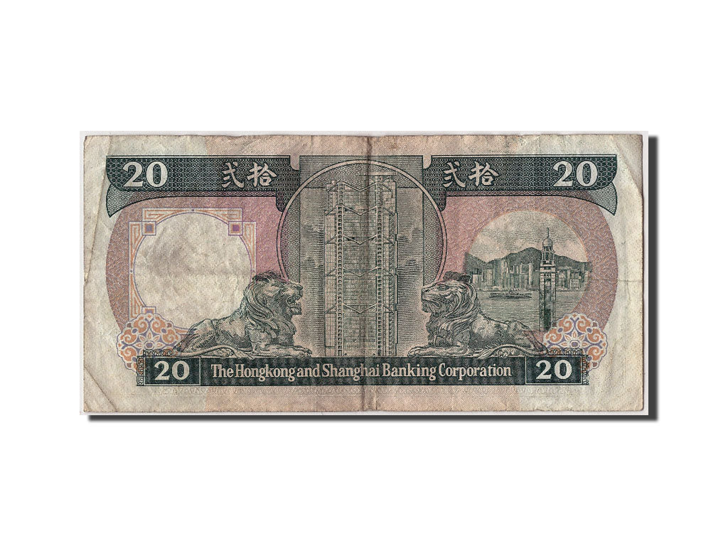 Hong Kong, 20 Dollars, 1987, KM #192a, 1987-01-01, F(12-15), AL580278