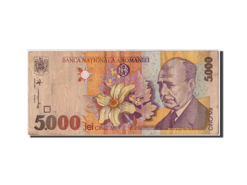 Biljet, Roemenië, 5000 Lei, 1998, TB