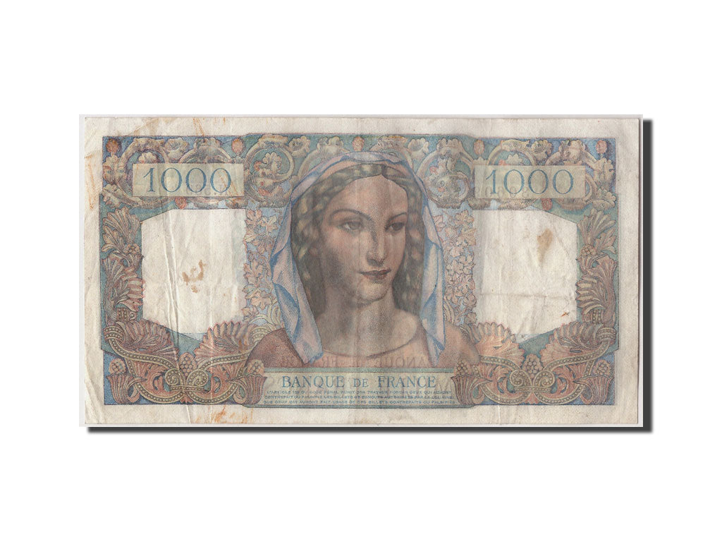 Banknote, France, 1000 Francs, 1 000 F 1945-1950 ''Minerve et Hercule'', 1949