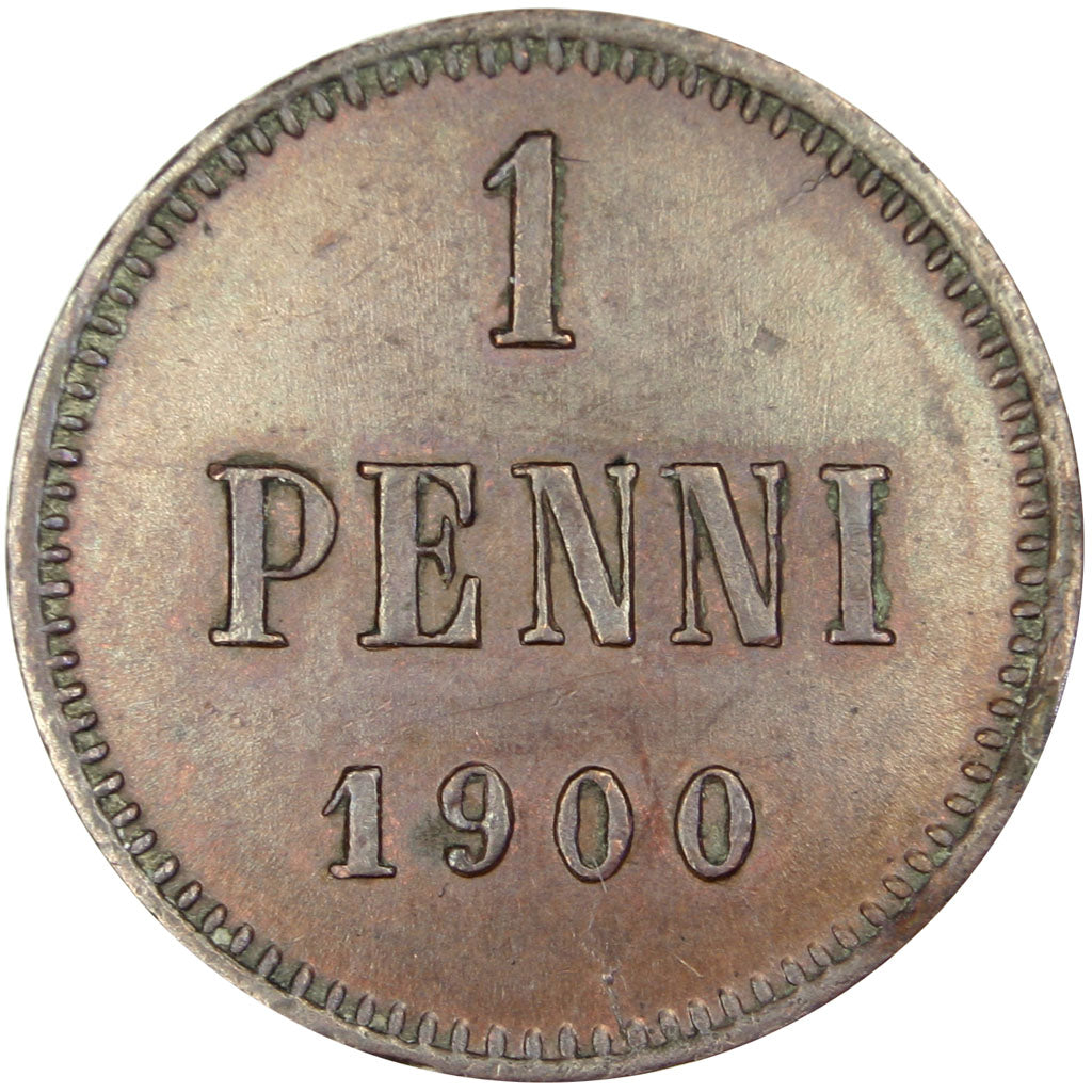 FINLAND, Penni, 1900, KM #13, MS(60-62), Copper, 15, 1.29