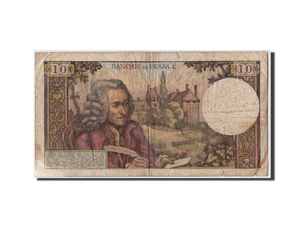 France, 10 Francs, 10 F 1963-1973 ''Voltaire'', 1963, KM #147a, 1963-04-04,...