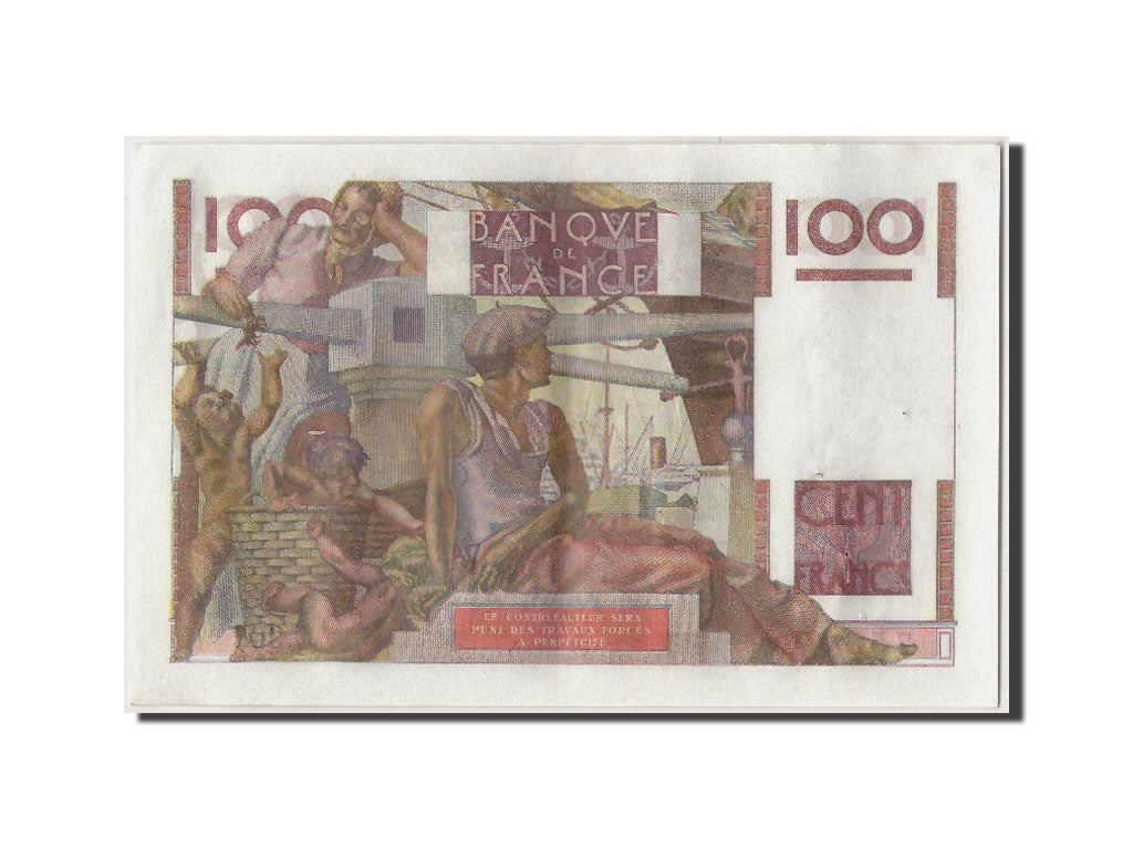 Banknote, France, 100 Francs, 100 F 1945-1954 ''Jeune Paysan'', 1949