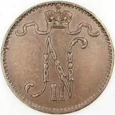 FINLAND, Penni, 1901, KM #13, AU(55-58), Copper, 15, 1.28