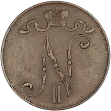 Münze, Finnland, Nicholas II, 5 Pennia, 1912, SS+, Kupfer, KM:15