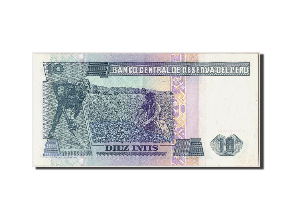 Banconote, Perù, 10 Intis, 1987, 1987-06-26, SPL