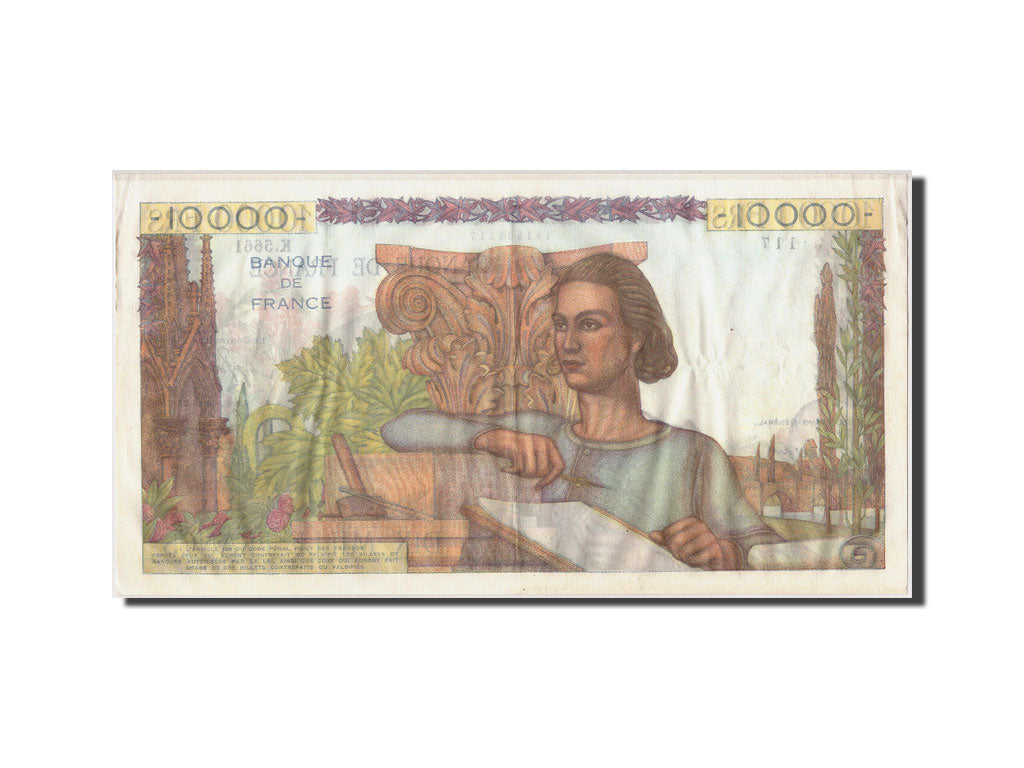 Banknote, France, 10,000 Francs, 10 000 F 1945-1956 ''Génie Français'', 1953