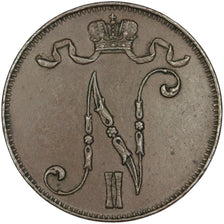 Moneda, Finlandia, Nicholas II, 5 Pennia, 1915, EBC, Cobre, KM:15