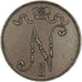 Moneda, Finlandia, Nicholas II, 5 Pennia, 1915, EBC, Cobre, KM:15