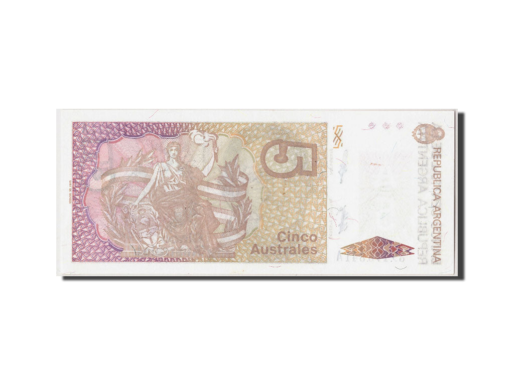 Geldschein, Argentinien, 5 Australes, UNZ