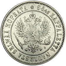 FINLAND, Markka, 1893, KM #3.2, AU(55-58), Silver, 24, 5.15