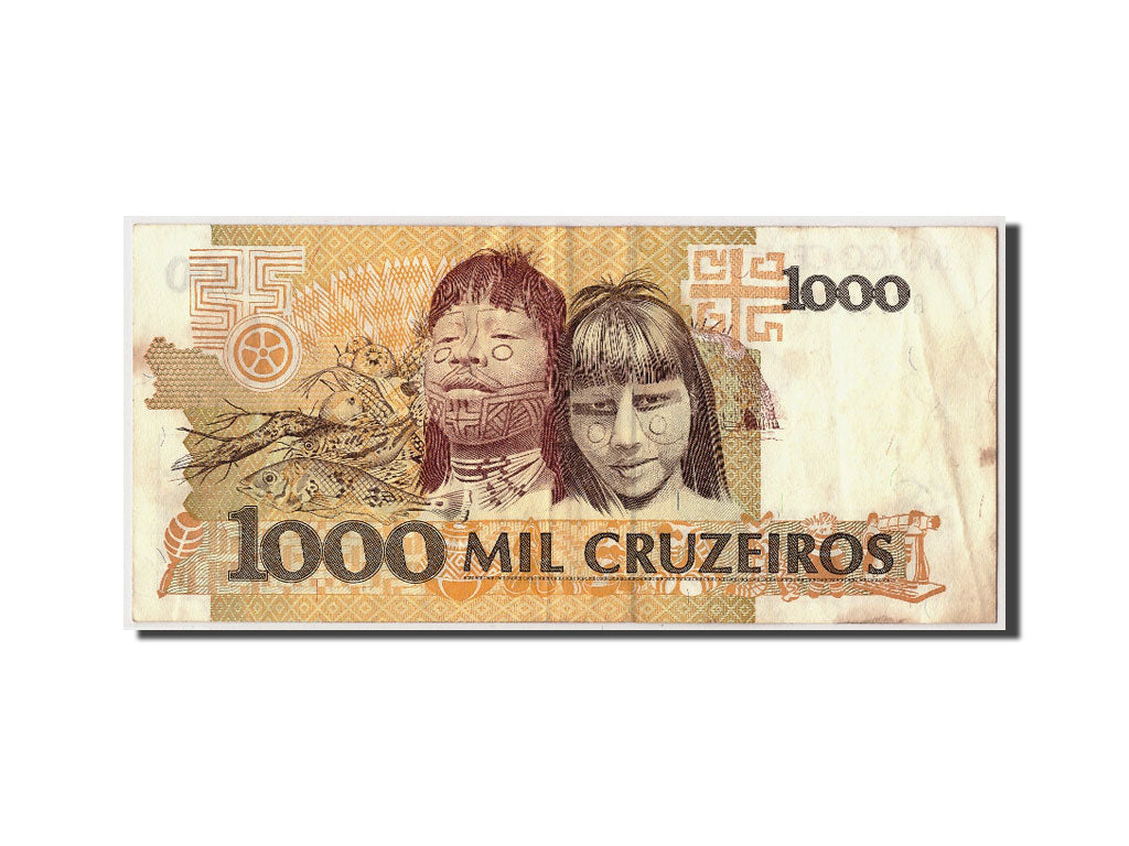 Banknote, Brazil, 1000 Cruzeiros, EF(40-45)