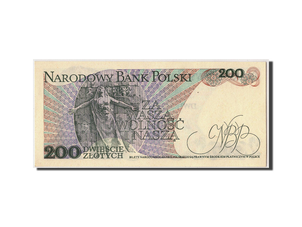 Poland, 200 Zlotych, 1986, KM #144c, 1986-06-01, UNC(65-70), EA 2331682
