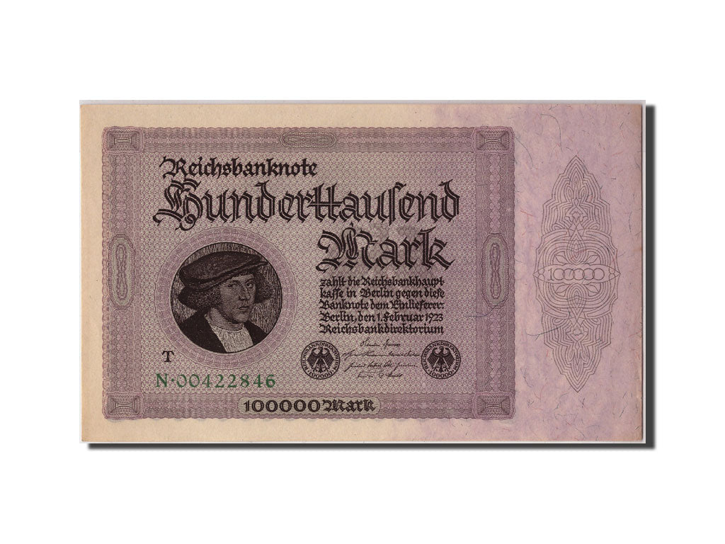Germany, 100,000 Mark, 1923, KM #83c, 1923-02-01, UNC(60-62), N.00422846