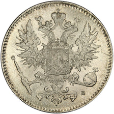 FINLAND, 50 Pennia, 1916, KM #2.2, MS(60-62), Silver, 18.6, 2.57