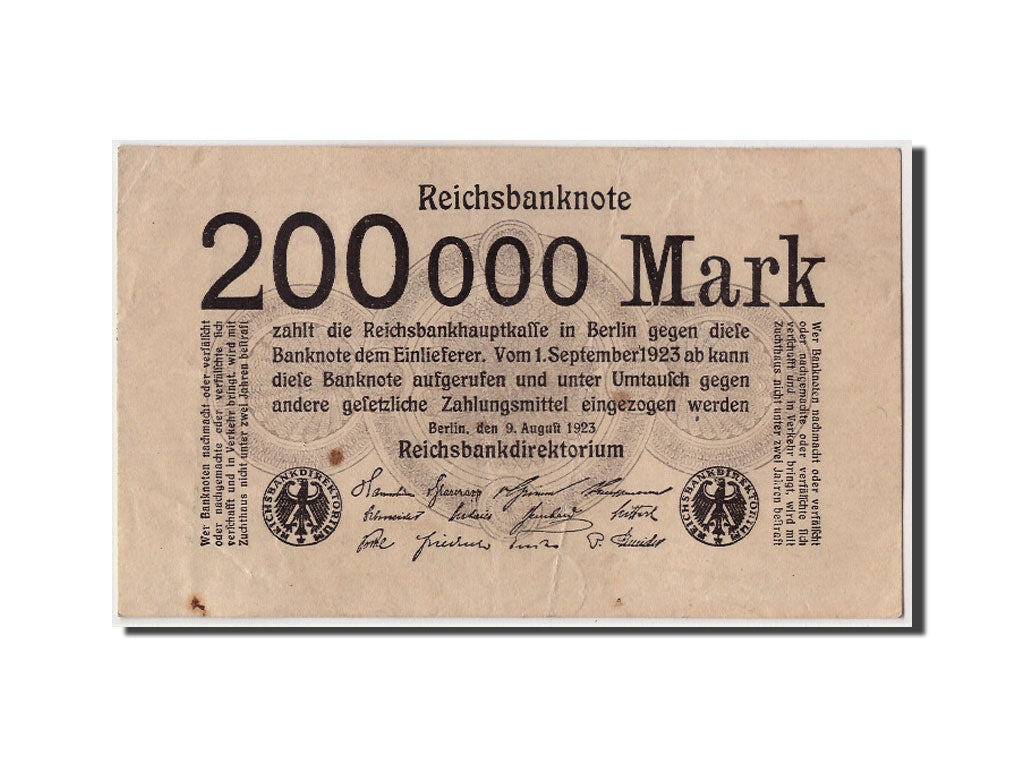 Geldschein, Deutschland, 200,000 Mark, 1923, SS