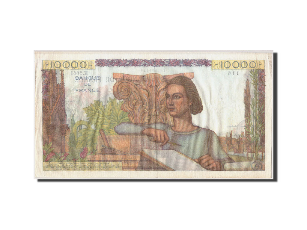 Banknot, Francja, 10,000 Francs, Génie Français, 1953, 1953-11-05, AU(55-58)